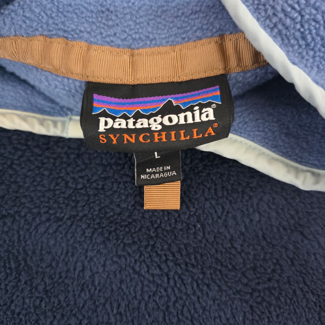 [L] 빈티지 파타고니아 신칠라 플리스 스냅 풀오버 마린블루 상품이미지8