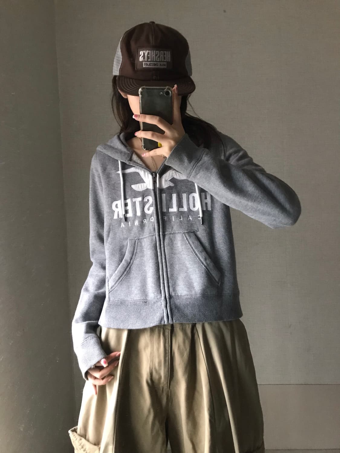 홀리스터 그레이 후드집업 상품이미지2