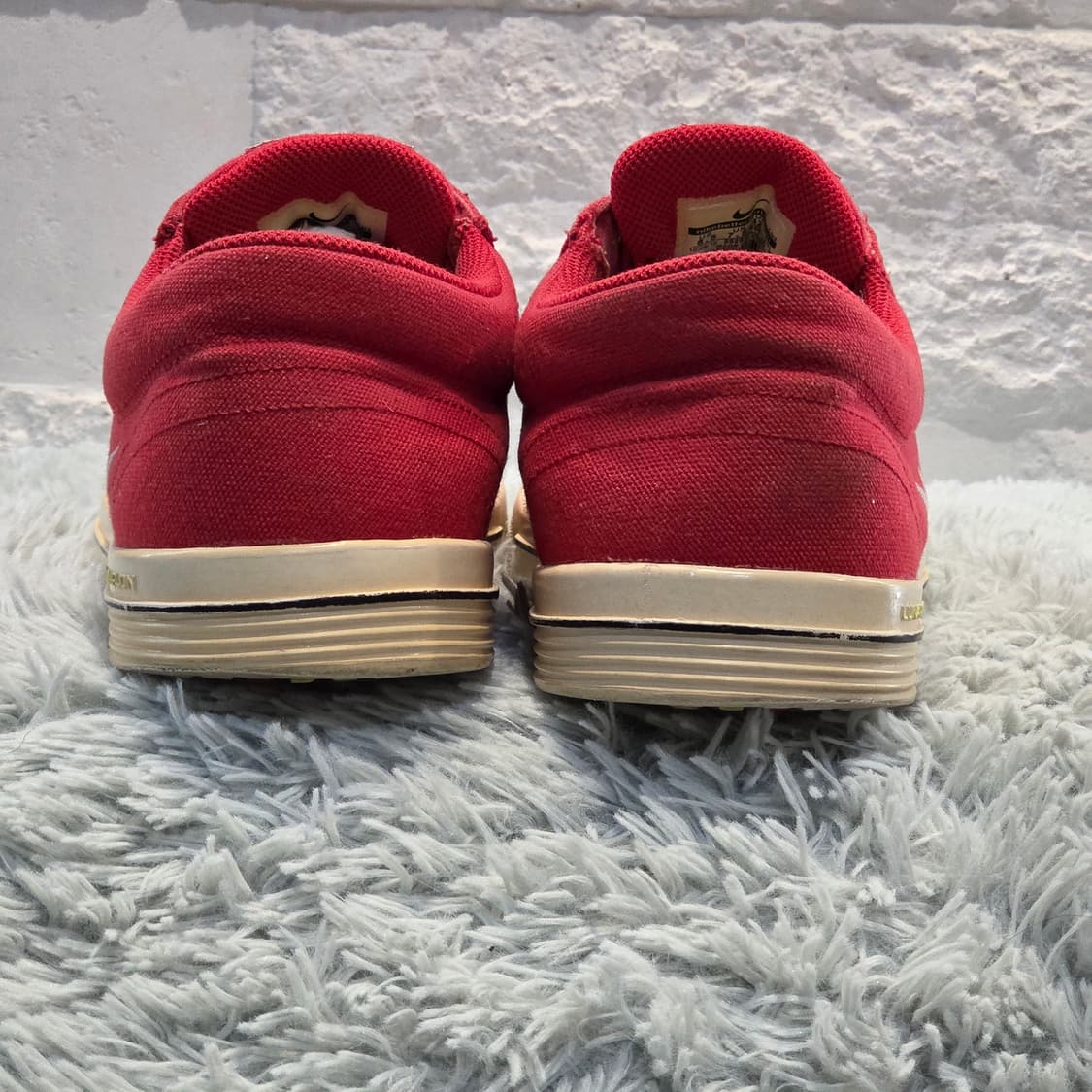 7q-12:나이키 루나론 캔버스 로우 레드 (26.5cm) 상품이미지3