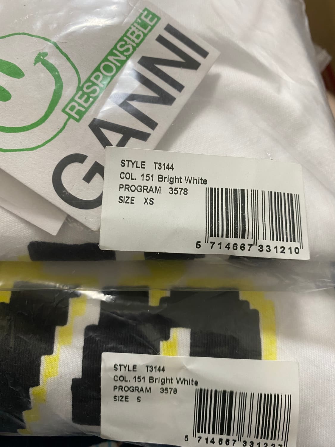 S(55) ganni 가니 스마일리 티셔츠 새제품 상품이미지2