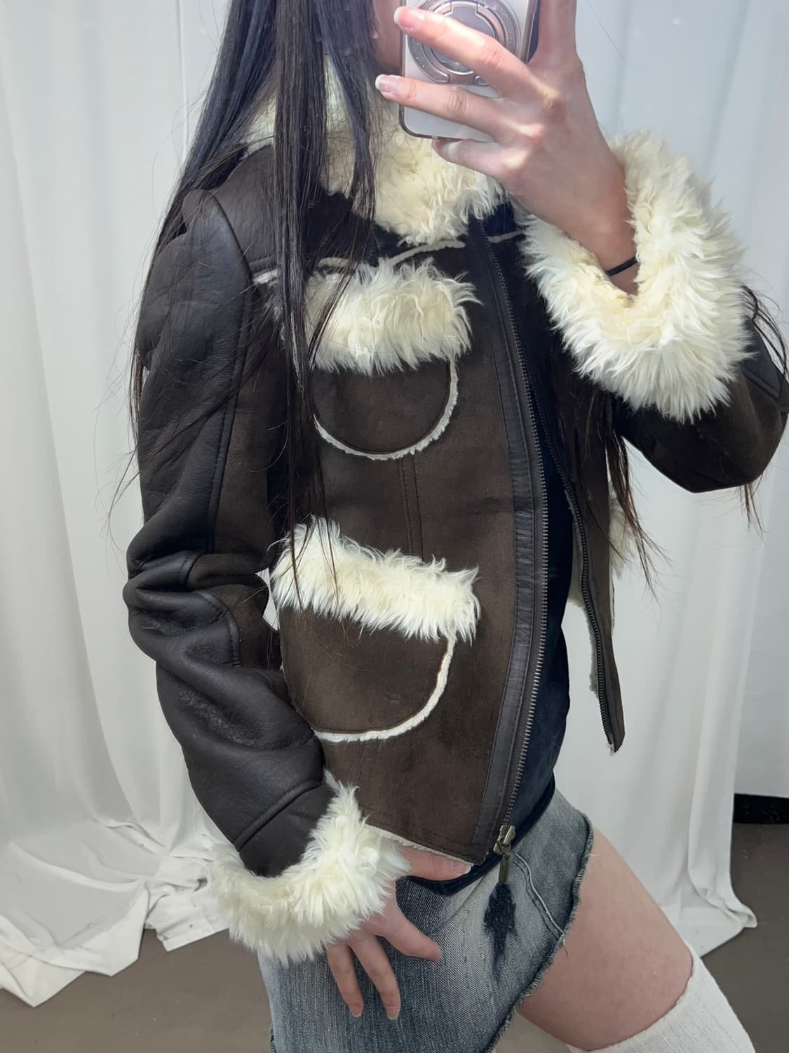 Vondutch 브라운 무스탕 상품이미지6