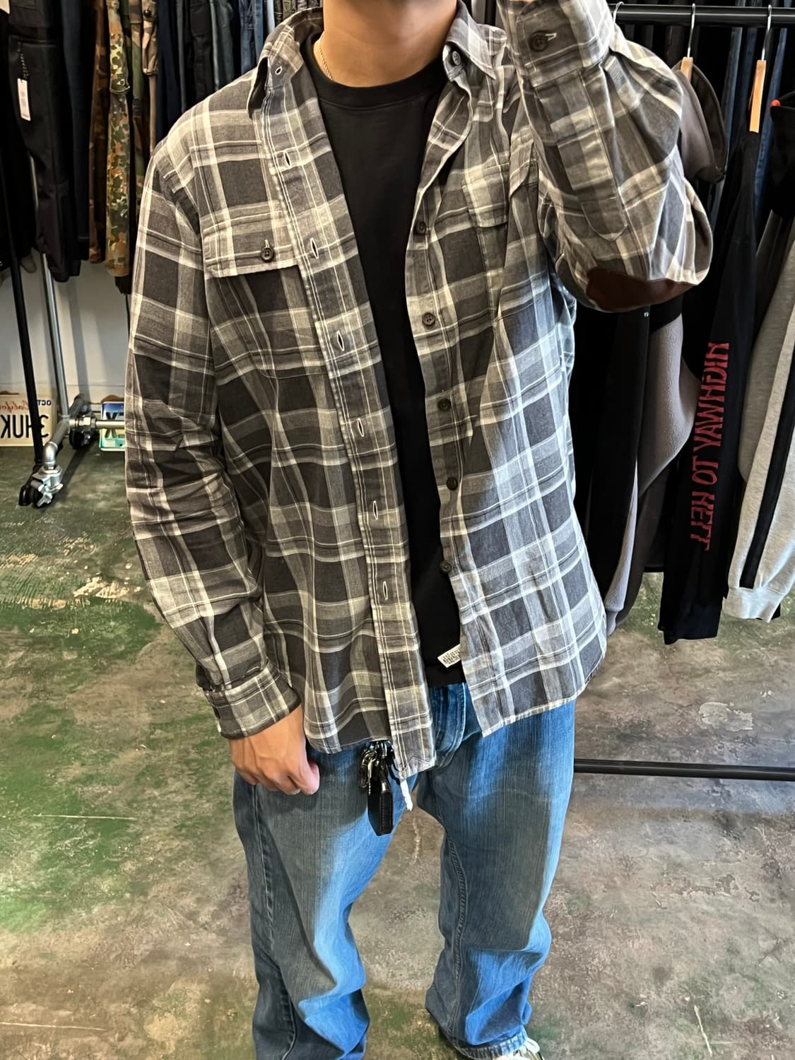 [L] 폴로 랄프로렌 플란넬 엘보 패치 클래식 체크 셔츠 상품이미지10