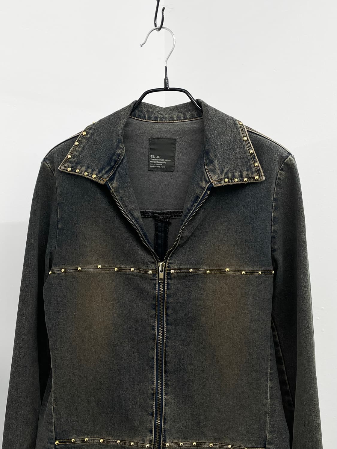y2k 워싱 스터드 데님 자켓 상품이미지6