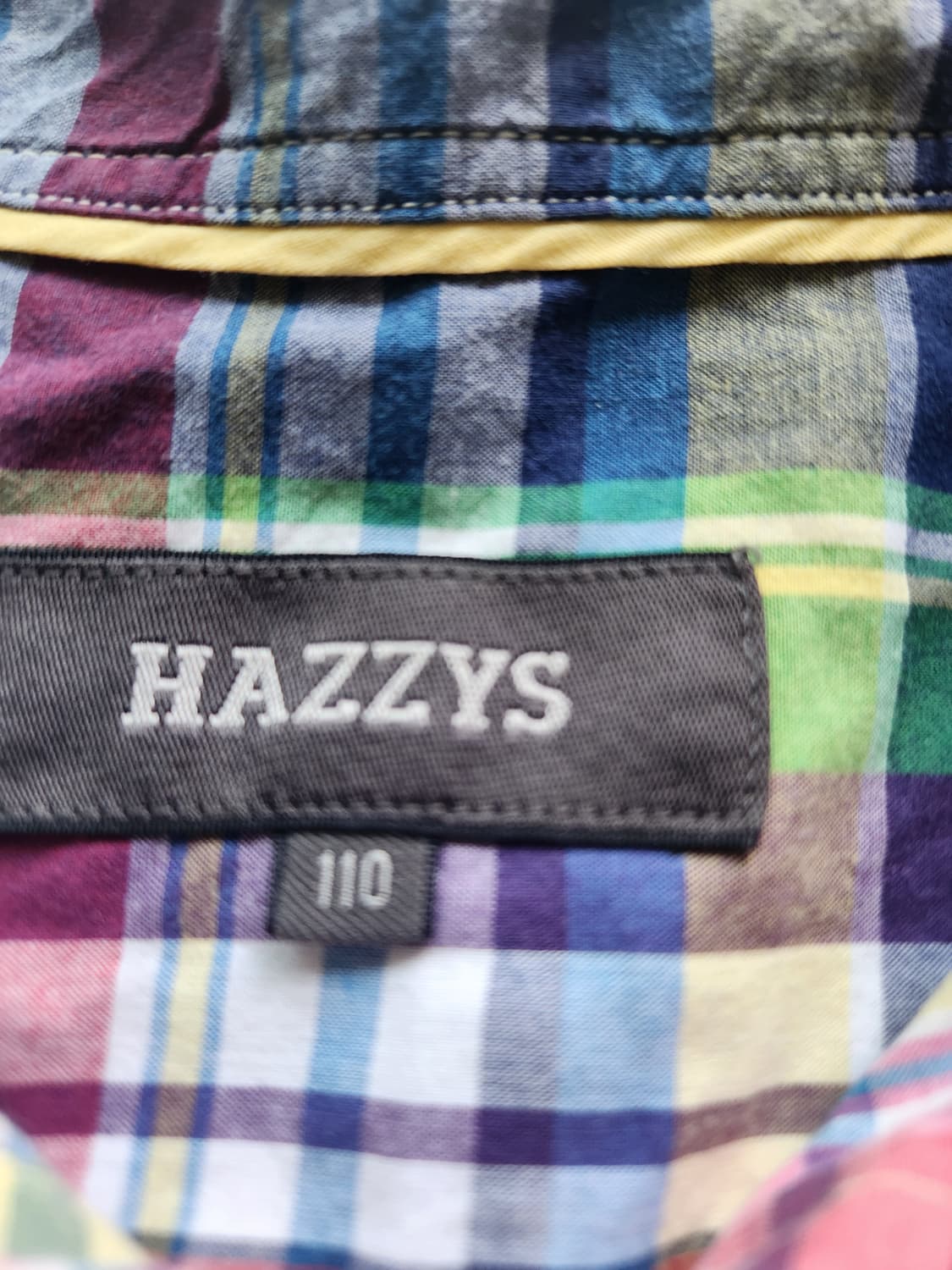 00s 헤지스 마드라스 반팔 셔츠 110 상품이미지2