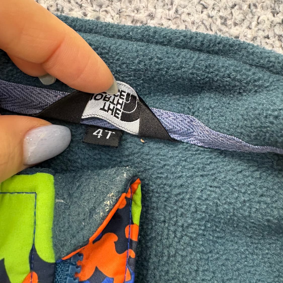 4T 노스페이스 키즈 후리스 집업 자켓 0310J 상품이미지3