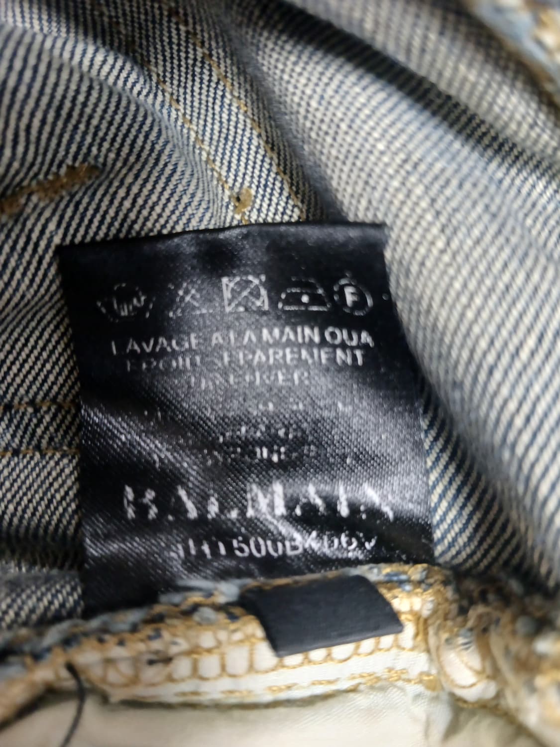 [34] 발망 스티치덧댐 바이커진 청바지 상품이미지10