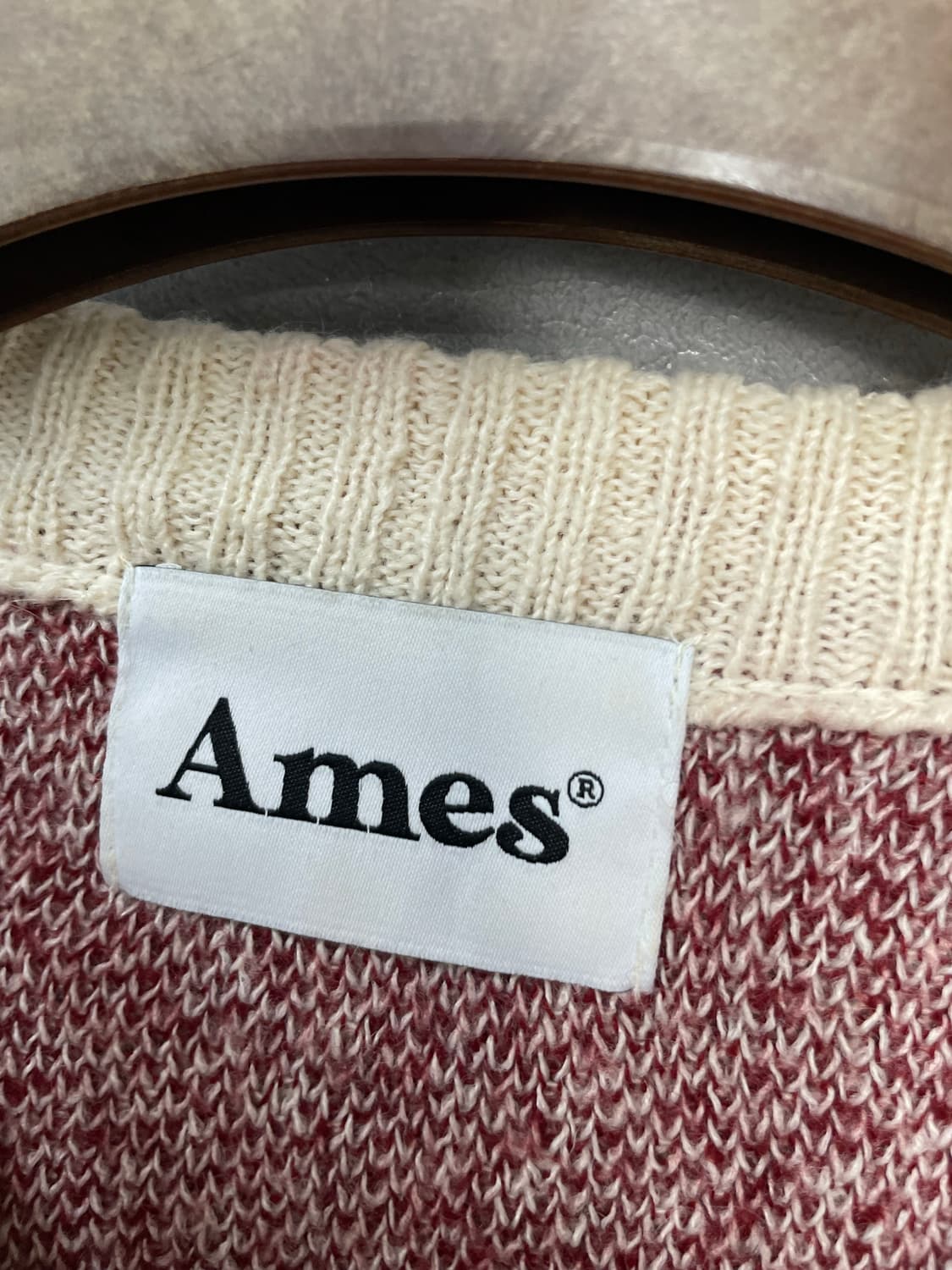 아메스 월드와이드 아이보리 로고 니트  H2365 상품이미지5