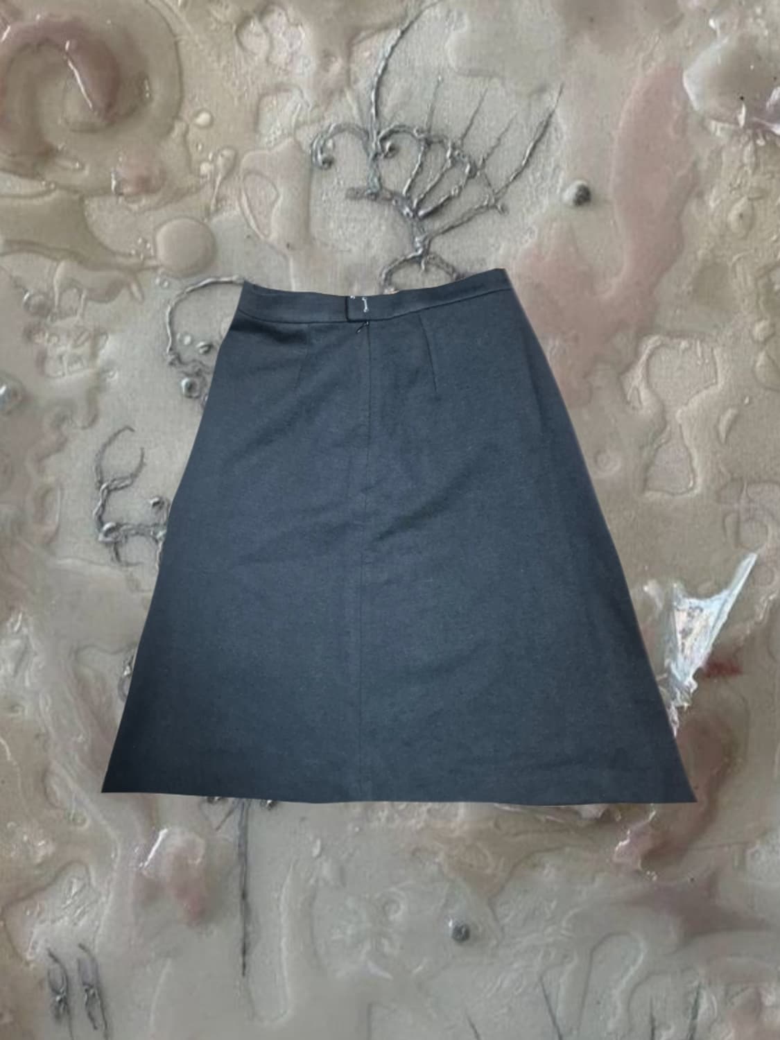 빈티지 블랙 도트 플리츠 미디 스커트 복고 y2k 무채색 상품이미지2