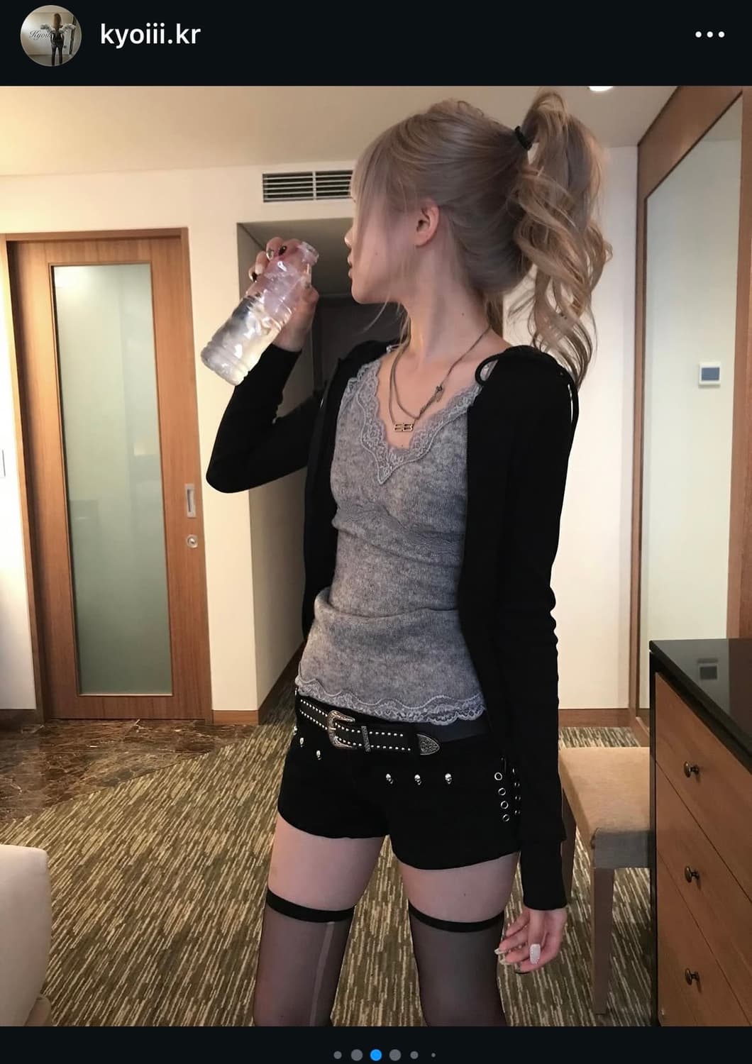 Whisper lace sleeveless - BK 상품이미지4