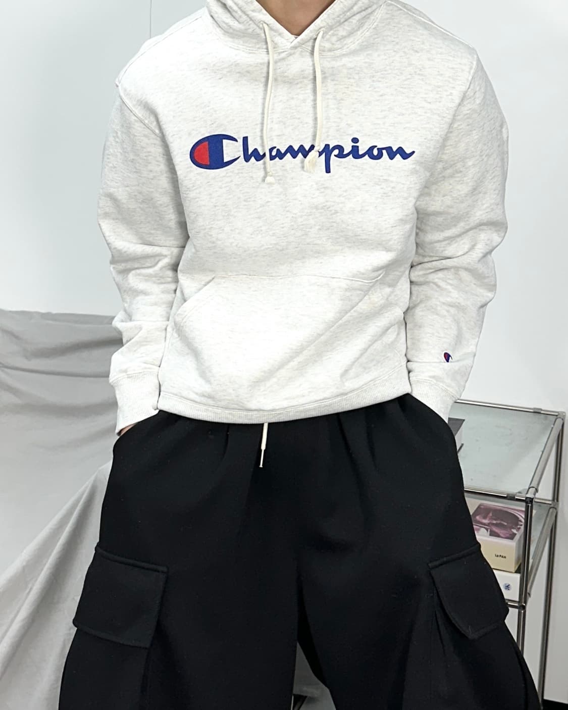 챔피온 어센틱 빅로고 후드티 L 상품이미지1