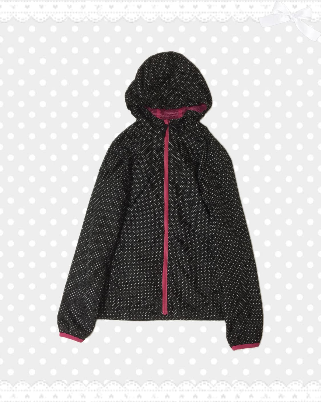 빈티지 스포티 블랙 도트 바람막이 상품이미지1