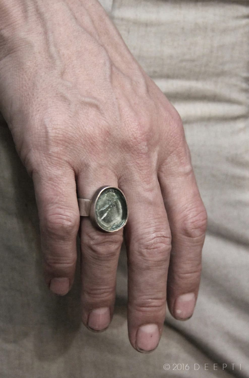 크래시 실버 링 상품이미지6