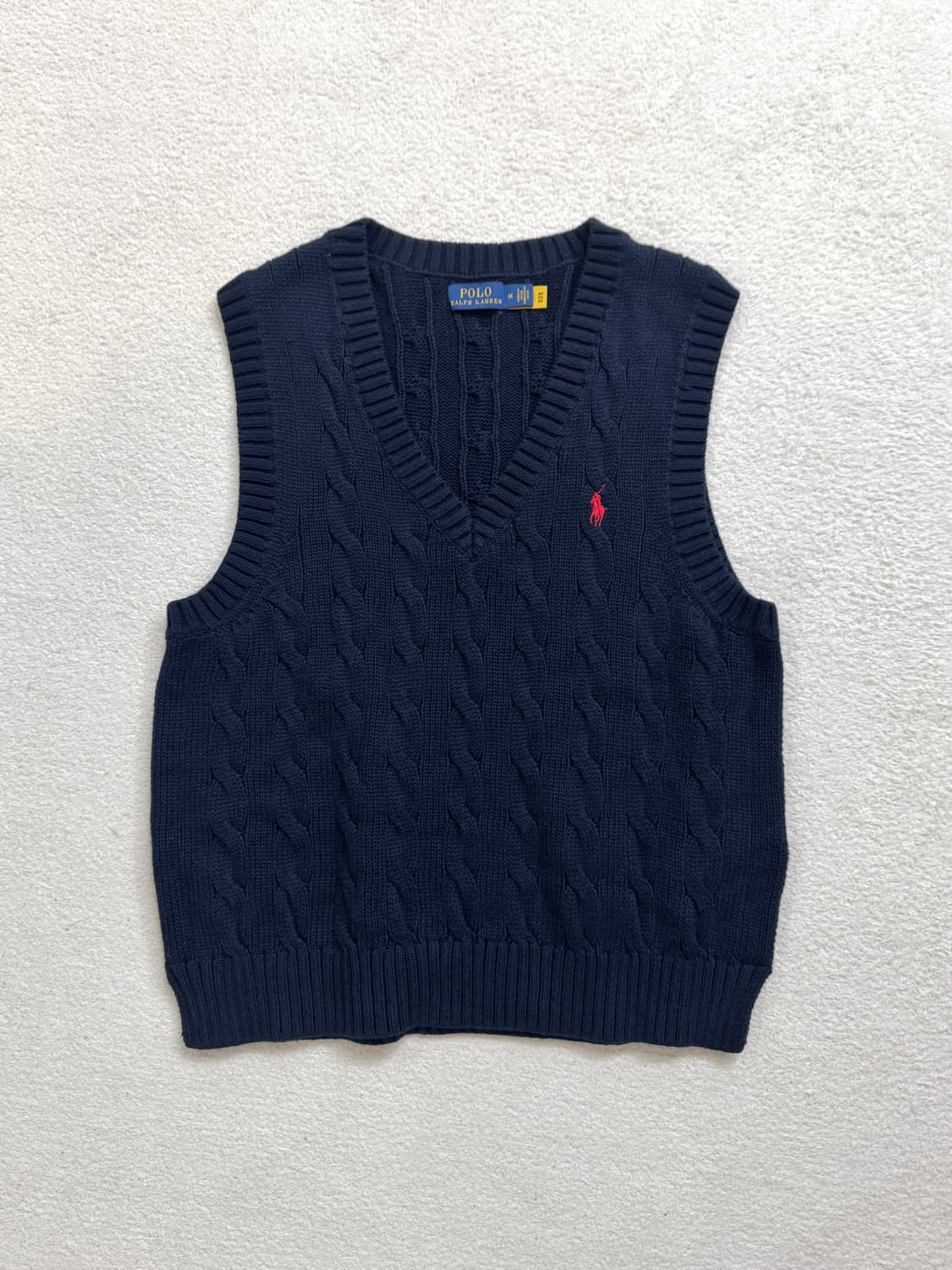 폴로 네이비 니트조끼 베스트 상품이미지1