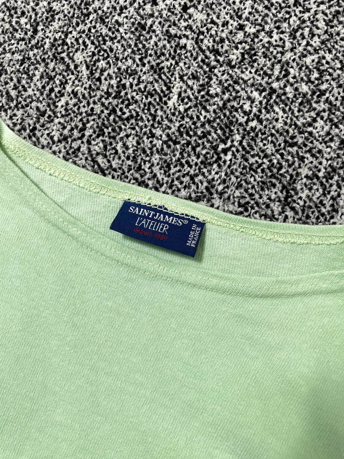 빈티지9. 세인트제임스 메르디앙 엘보 패치 긴팔 티셔츠 롱슬리브 연두 상품이미지3