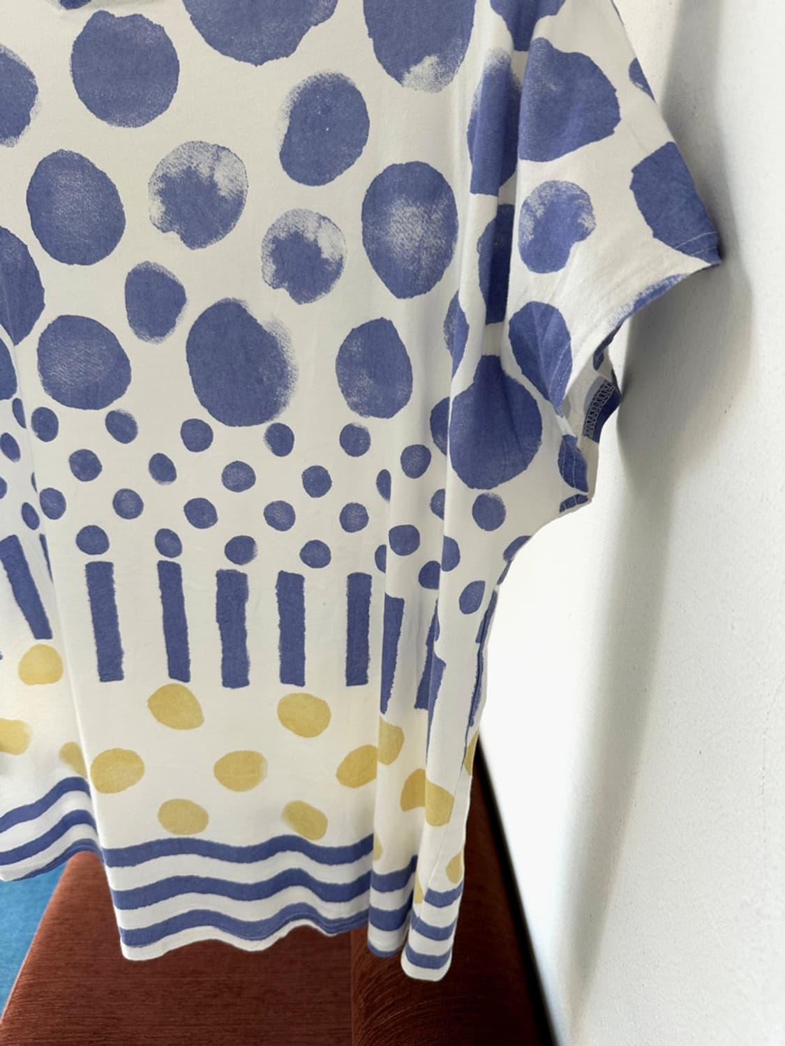 Light cotton wide design pattern top 상품이미지7