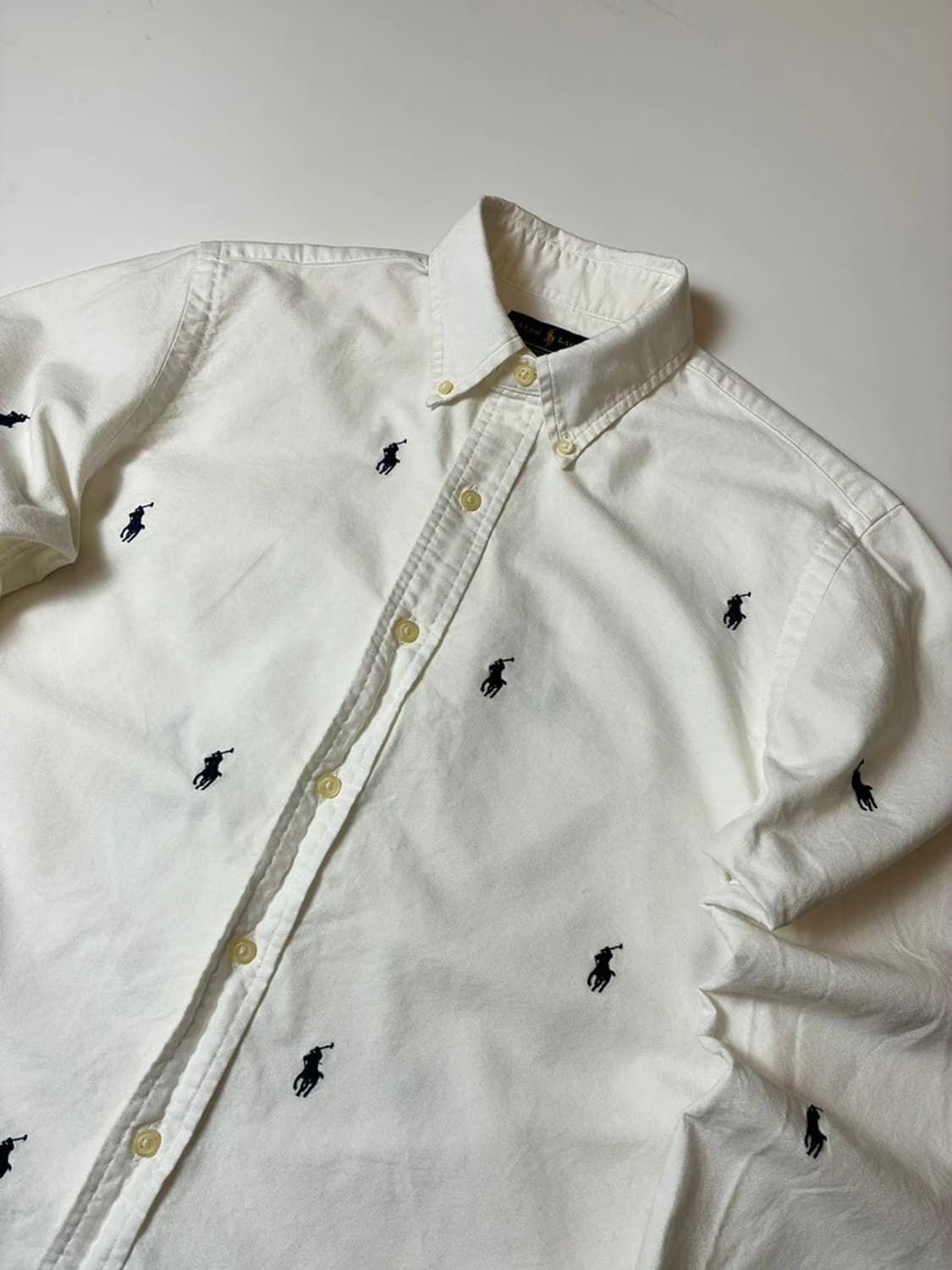 폴로 랄프로렌 풀오버 로고 화이트 옥스포드 셔츠 PN8091 상품이미지2