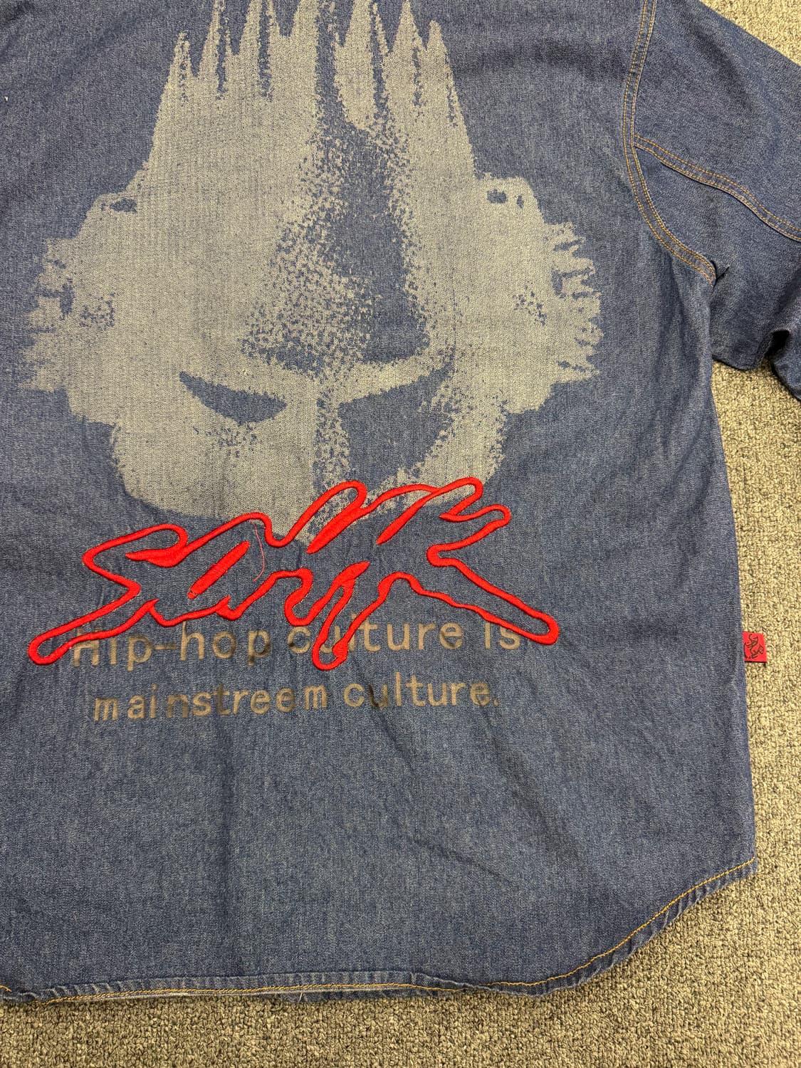 M) Sohk 빈티지 패치 자수 진청 데님 자켓 상품이미지4