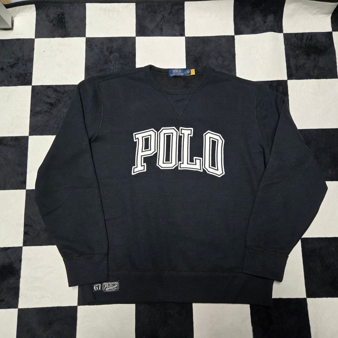 L 폴로랄프로렌 아치 스펠아웃 스웻셔츠 블랙 상품이미지1