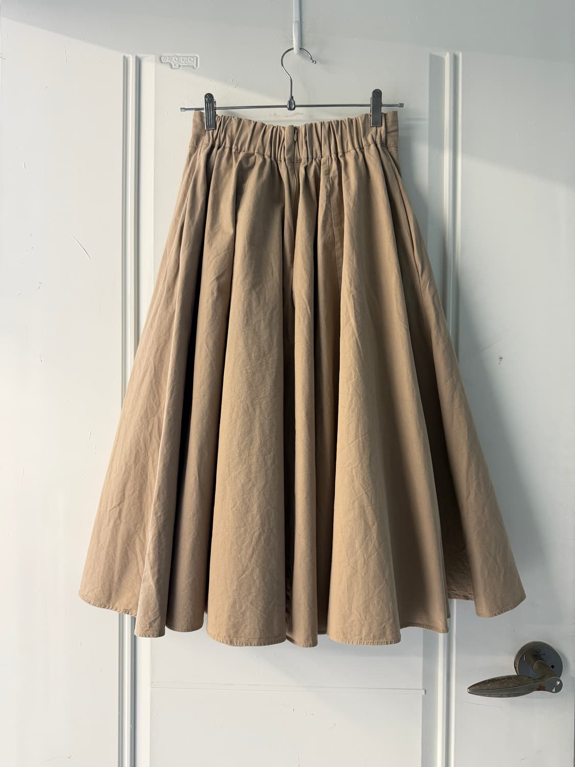 일본빈티지 베이지 핀턱 플리츠 롱스커트 상품이미지8