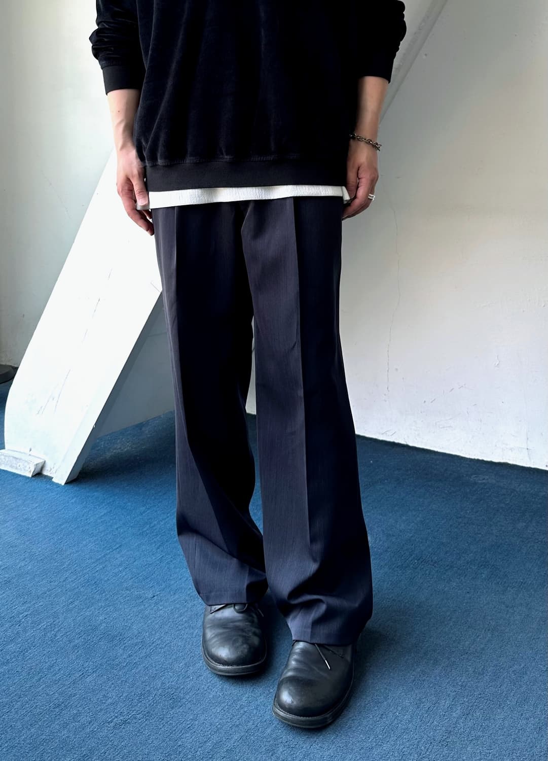  2 pleats multi stripe patterned trouser 상품이미지8