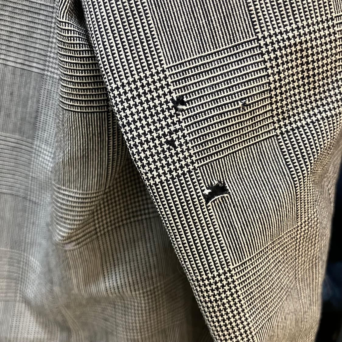 꼼데가르송 트리콧 체크 크롭자켓 M 상품이미지5