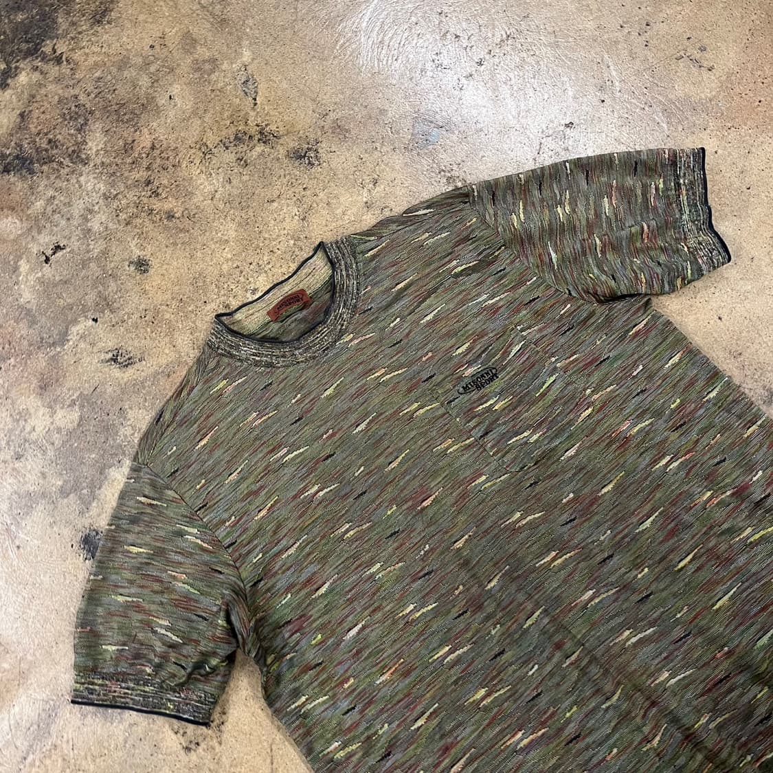 [정품] 미쏘니 반팔 티셔츠 패턴 그린 b15 상품이미지1