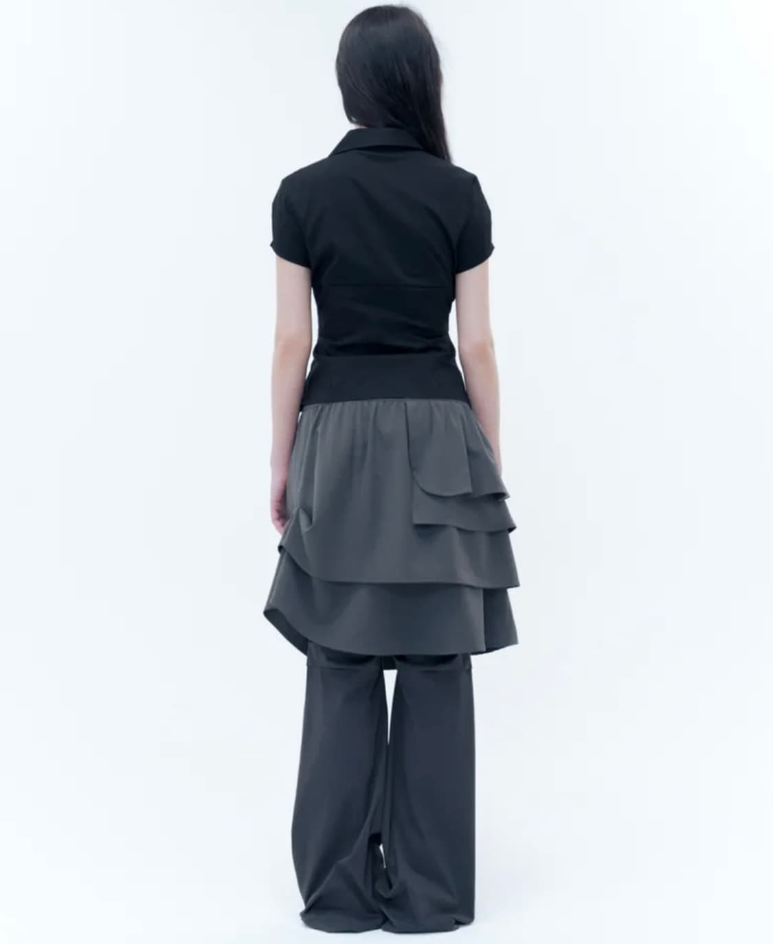 미세키서울 Fitted cap sleeves shirts BLACK  상품이미지4