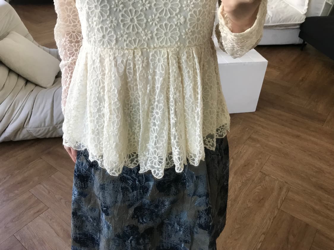 vintage lace frill top 상품이미지3