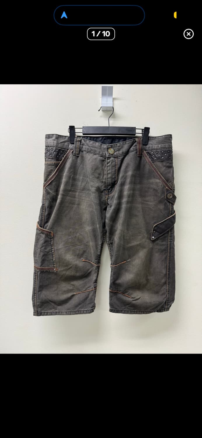 일본 레더 벨트 디테일 반바지 상품이미지1