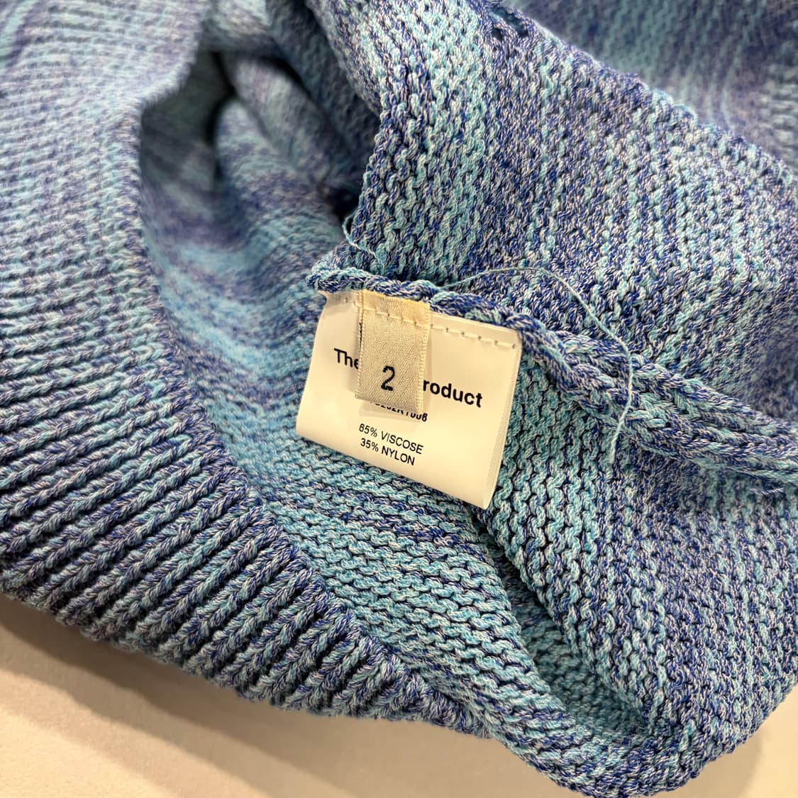 [2] 더오픈프로덕트 쉘 프린트 데미지 니트 스웨터 D803 상품이미지6