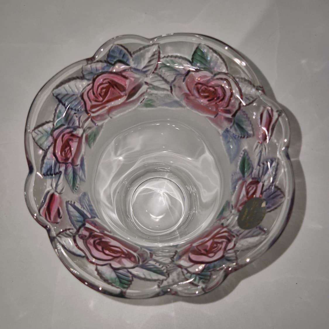 90s 소가 컬러 로즈 불투명 러플 기둥 꽃병 상품이미지9