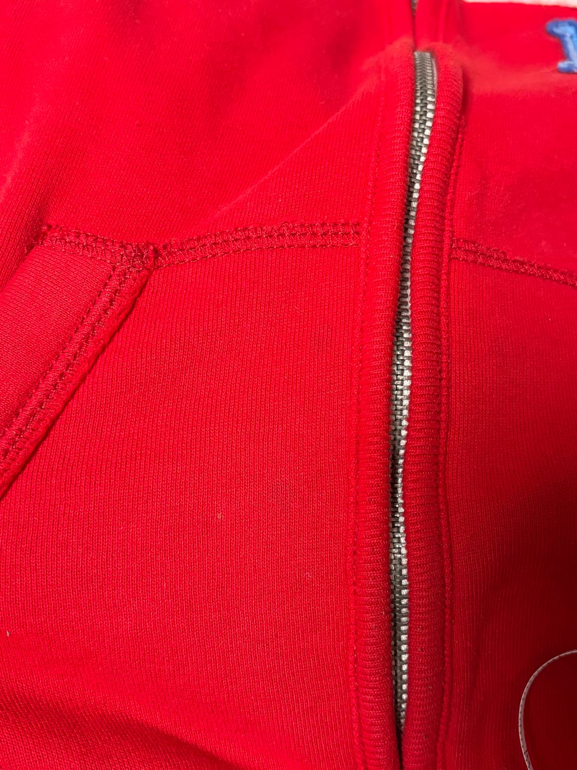 아베크롬비 울프죠 양털 레드 딱붙핏 후드집업 상품이미지2