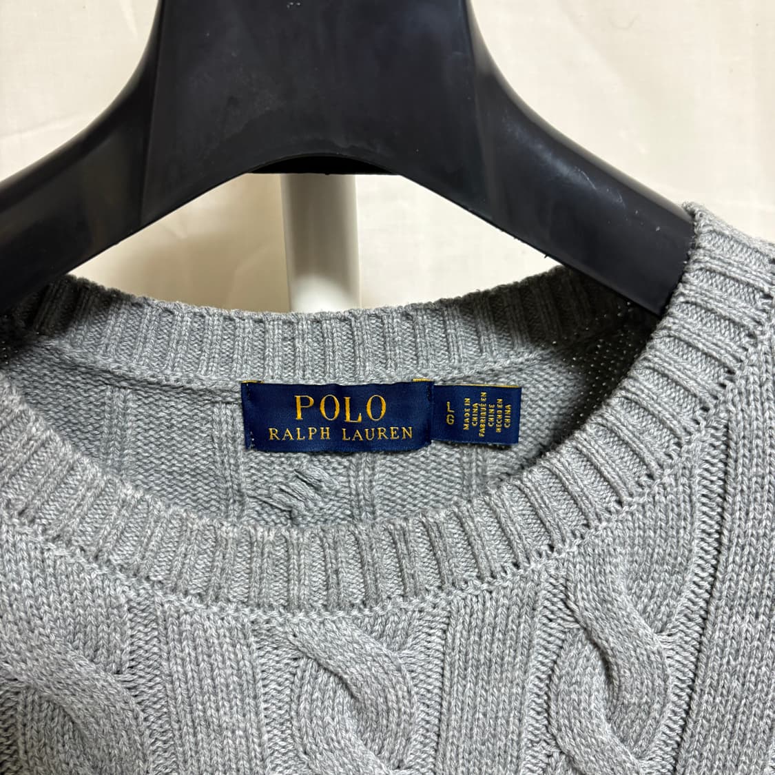 폴로 랄프로렌 코튼 케이블 니트 / 그레이, L 상품이미지4