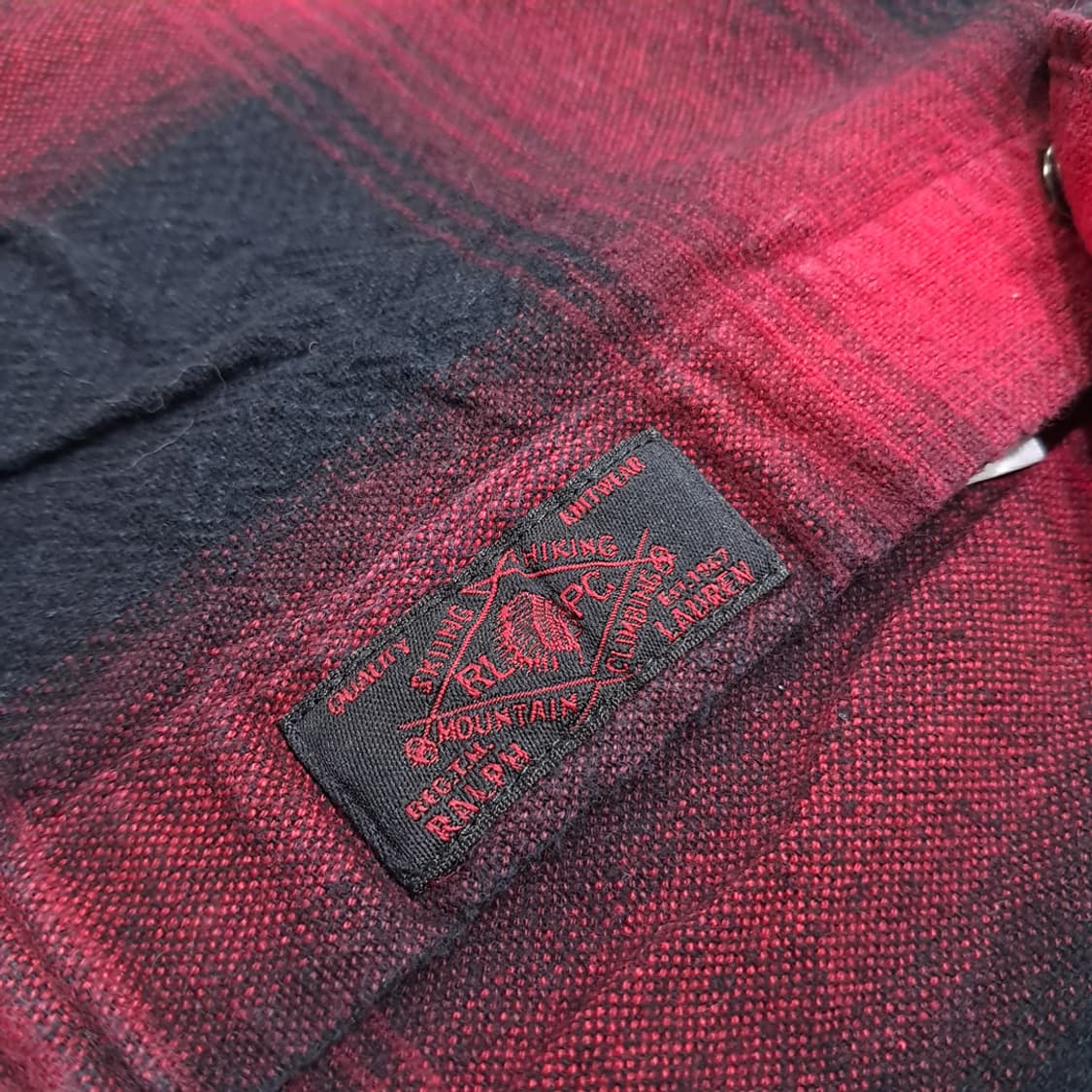 CL627 L 폴로 90s 버팔로 체크 웨스턴 RLPC 셔츠 남방 상품이미지7