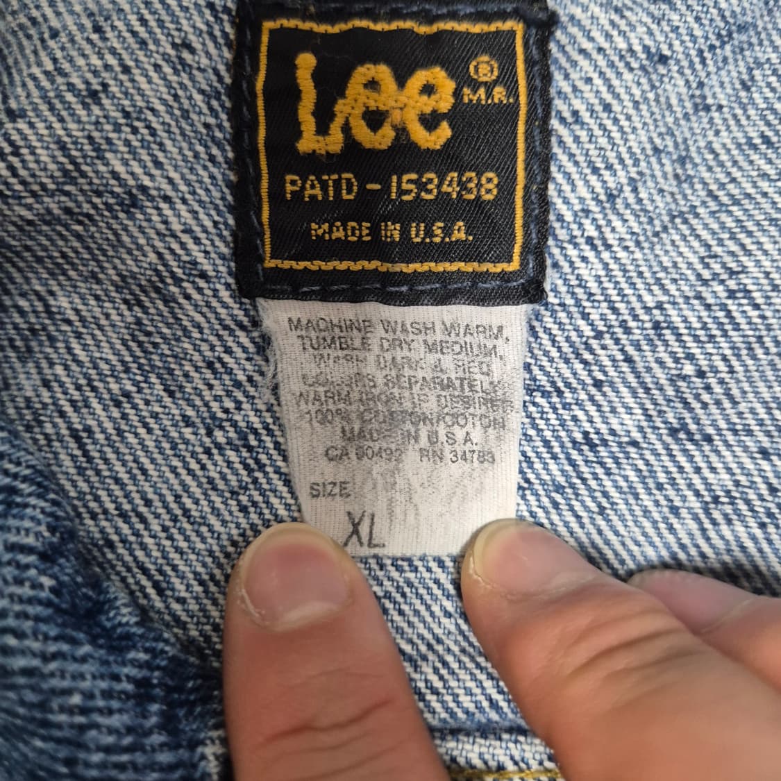 90s Lee Riders 데님 자켓 made in USA (XL) 상품이미지7