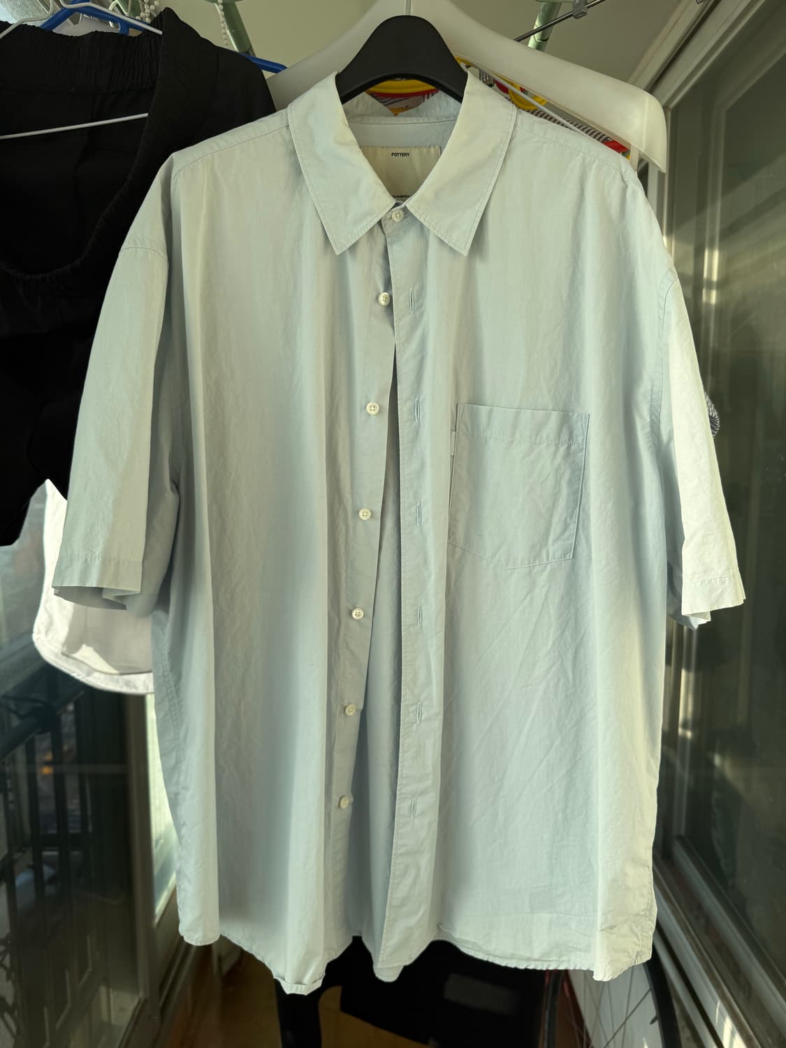 포터리 컴포트 반팔 셔츠 Sax blue 2사이즈 상품이미지1