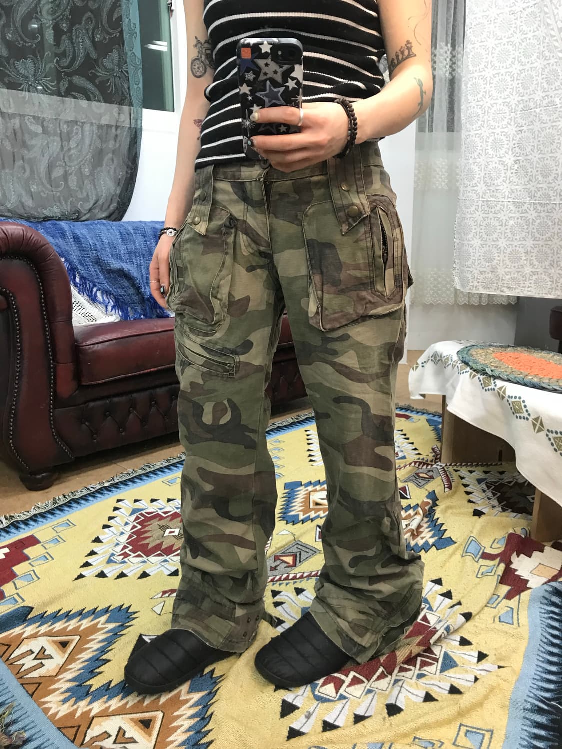 빈티지 카모 카고팬츠  상품이미지1