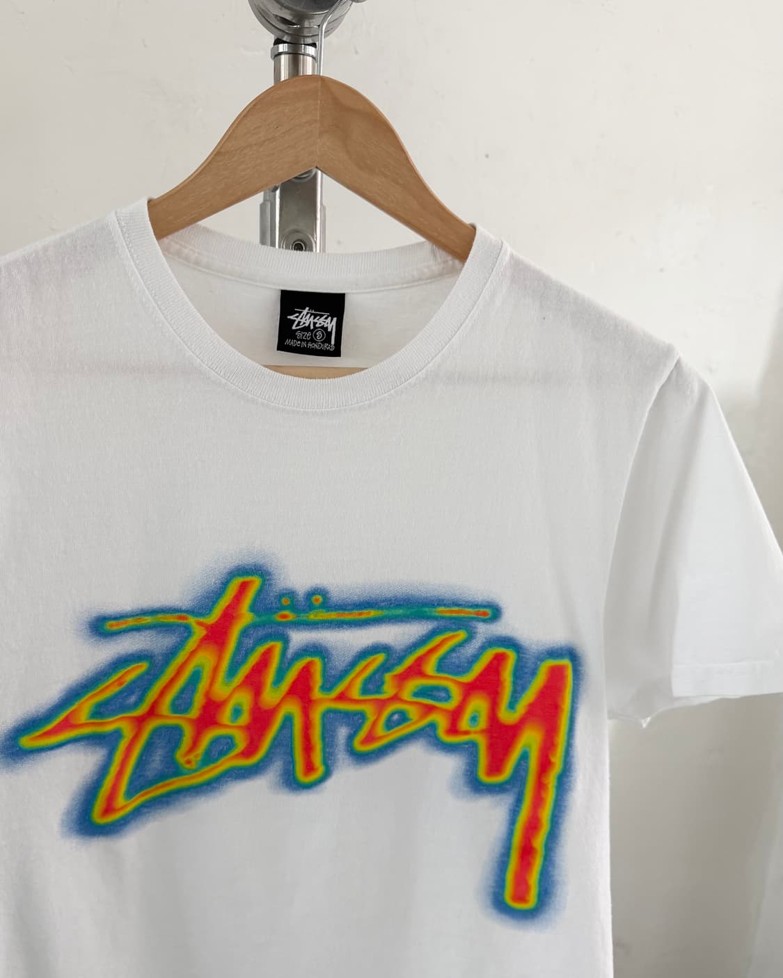 Stussy 스투시 스프레이 화이트컬러 코튼 티셔츠 상품이미지5