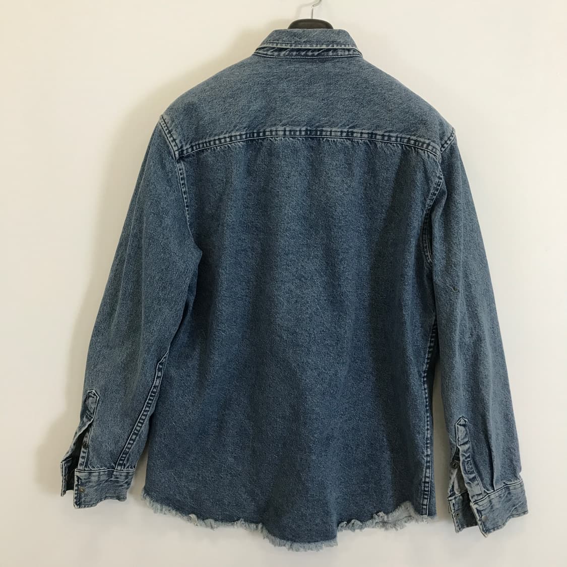 자라 릴렉스핏 데님셔츠자켓 스냅단추 [XL] 상품이미지4