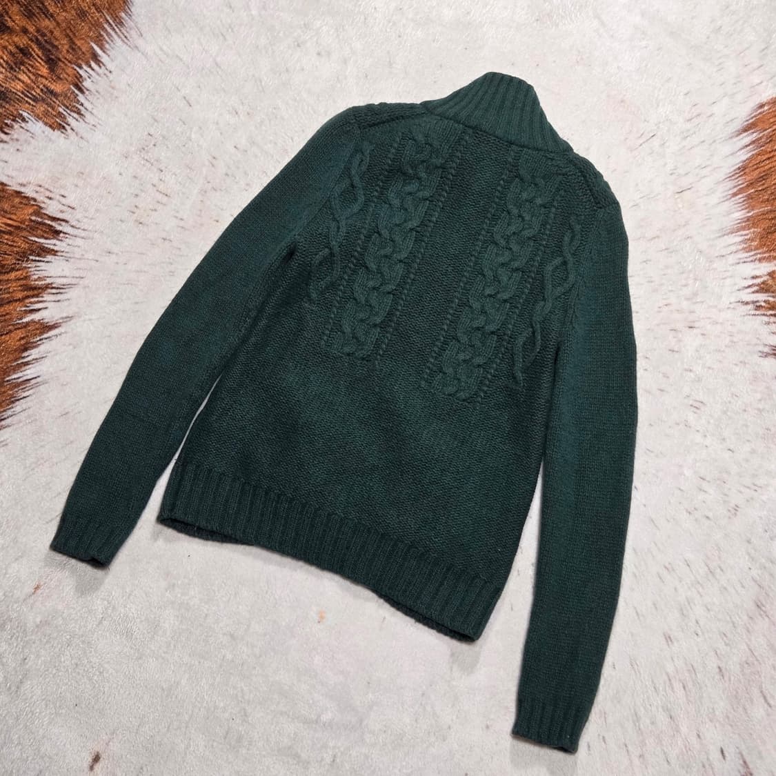 KEITH 키이스 그린 넥버클 꽈배기 가디건 상품이미지4