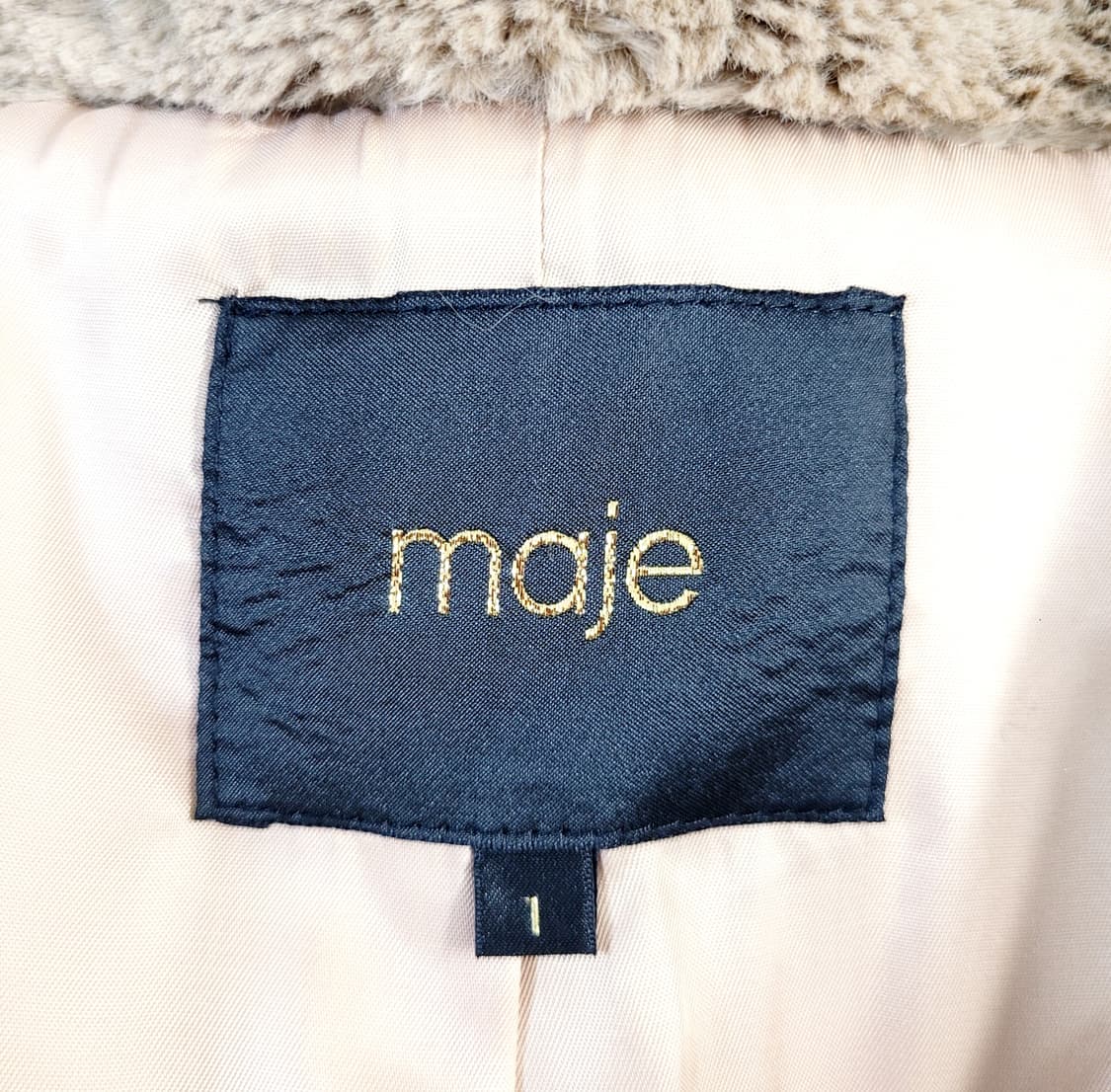 Maje 마쥬 마룬 롱 퍽스 퍼코트 상품이미지7