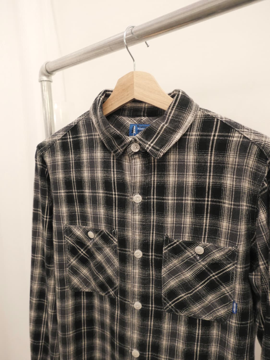 네이버후드 체크 셔츠 상품이미지2