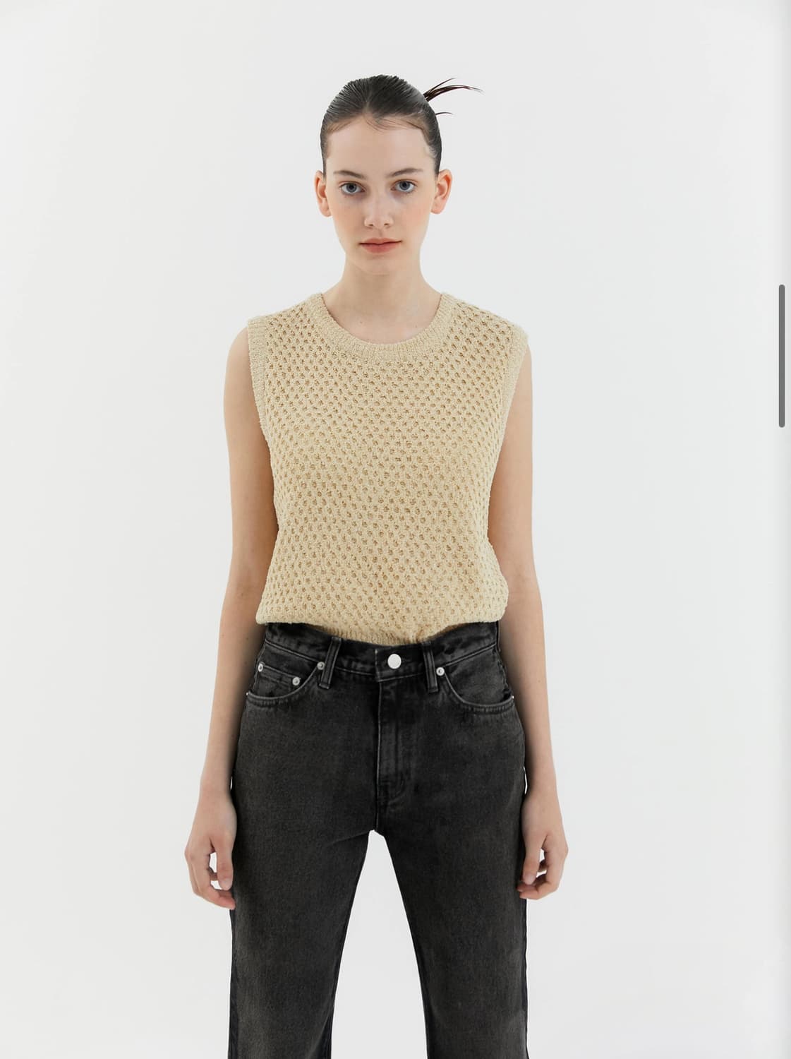 net knit sleeveless butter beige 민소매 나시 상품이미지1
