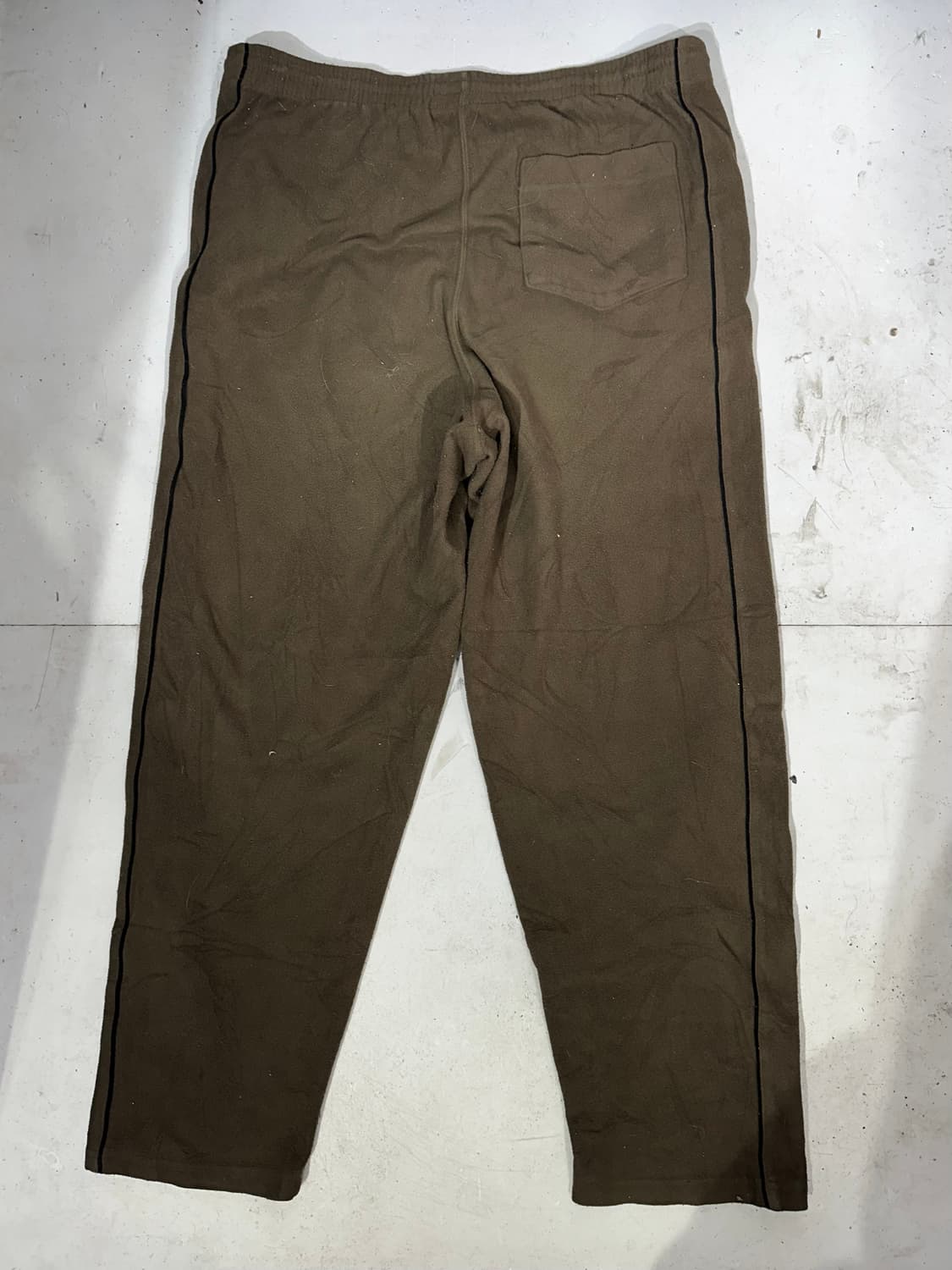 일본 빈티지 후리스 와이드 브라운 뽀글이 트레이닝 팬츠 추리닝 바지  상품이미지5