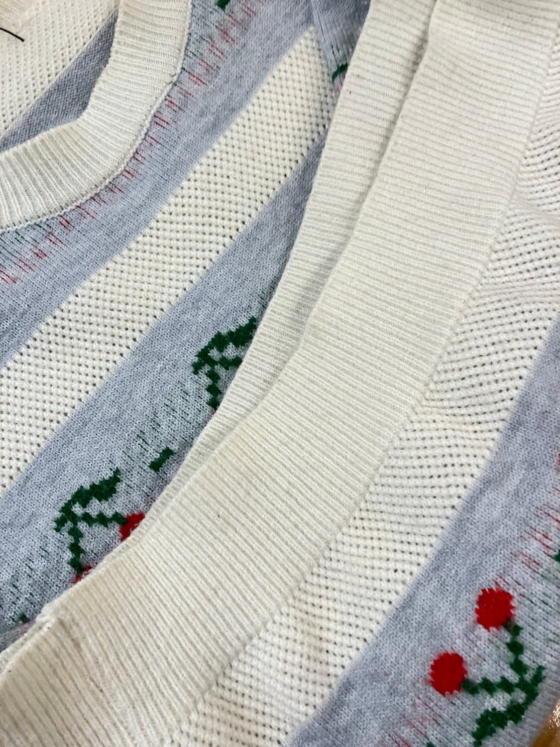 빈티지 체리 패턴 니트 블루  #csz3180 상품이미지6