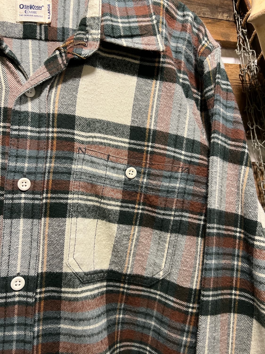 [XL]OSHKOSH 오시코시 타탄체크 플란넬 셔츠 상품이미지3