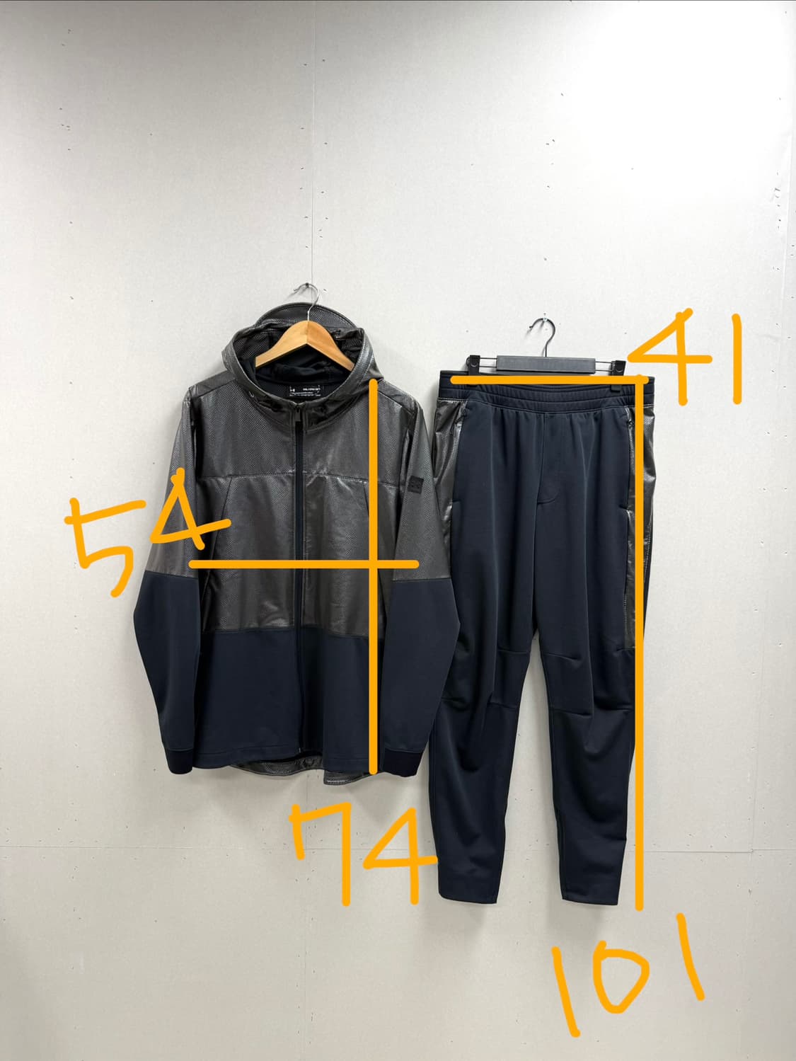 남성 XL-XXL / 언더아머 콜드기어 후드집업+팬츠 세트 셋업 상품이미지2