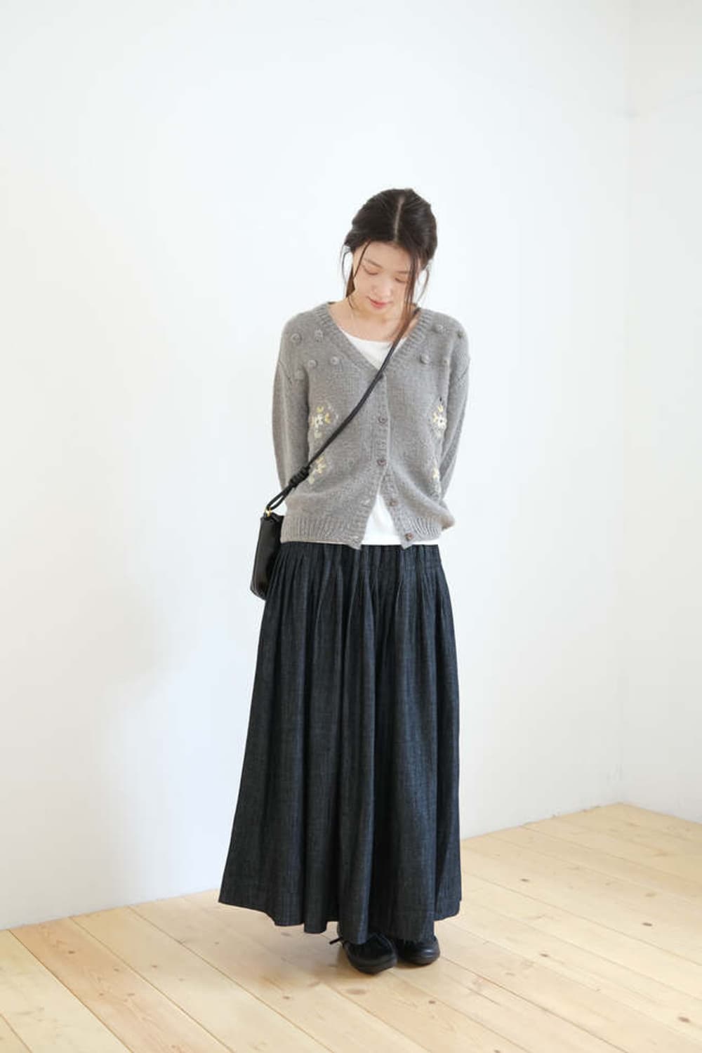 더버터크림 Denim pintuck banding skirt 상품이미지5