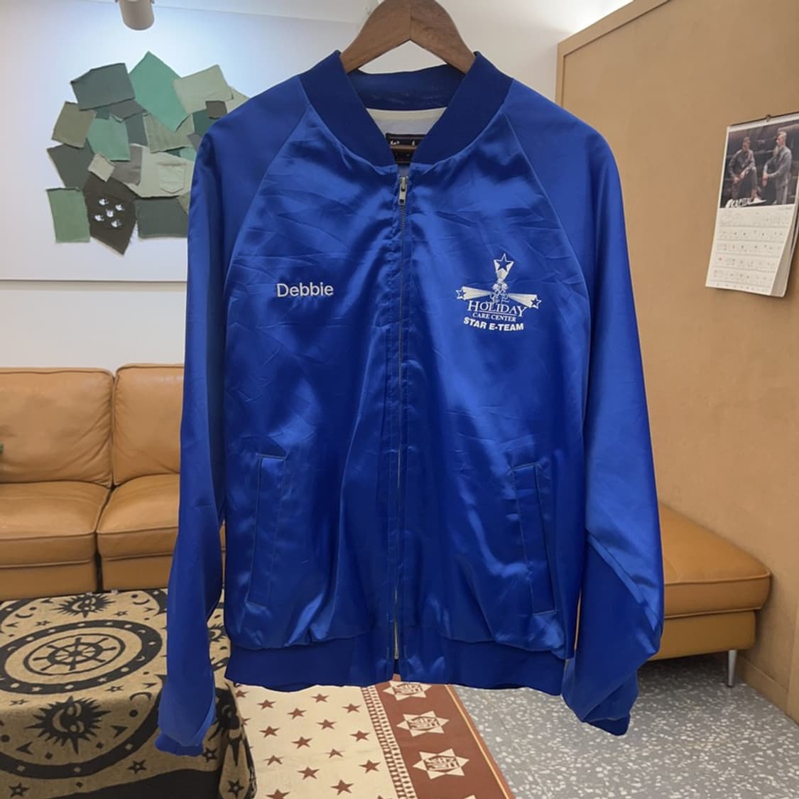 킹 루이 U.S.A 데비 레트로 펑크 새틴 바시티 자켓 XL C08741 상품이미지3