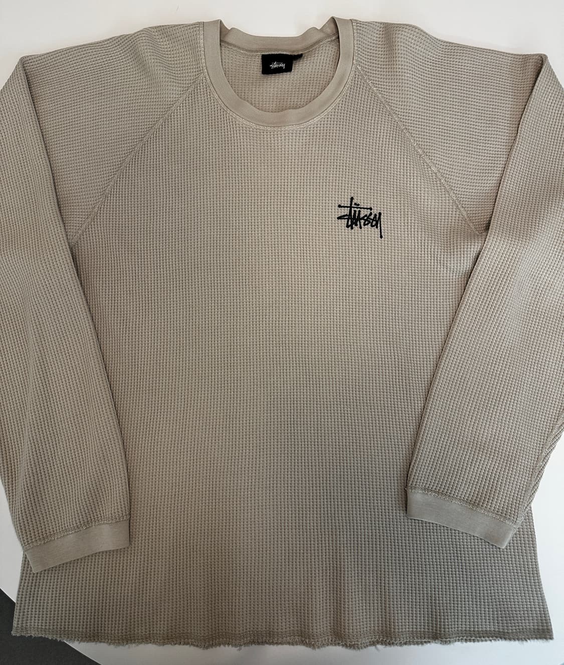 [2XL]스투시 래글런 써멀 롱슬리브 크루 본 상품이미지3